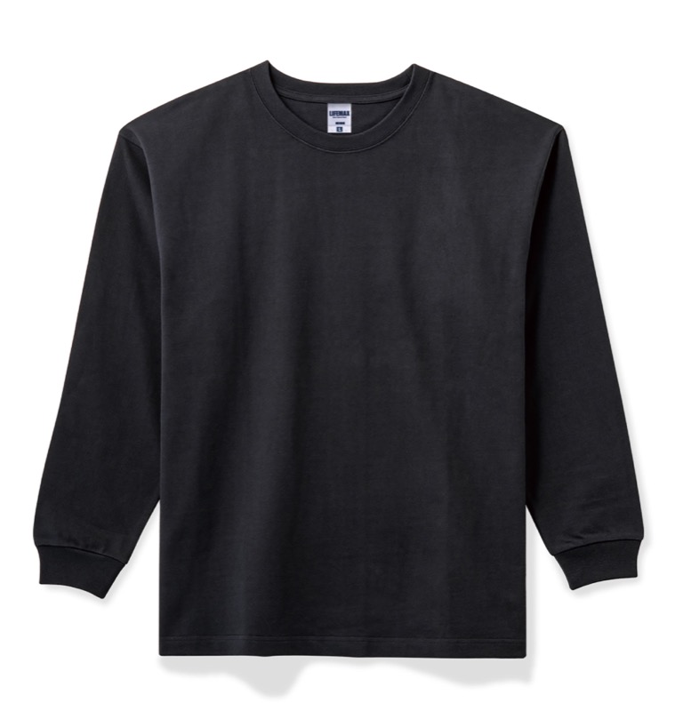 スーパーヘビーウェイトロングスリーブＴシャツ10.2oz：MS1608（16	ブラック）